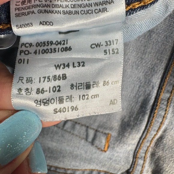 Levis Jeans Mens 34 Straight Blue 559 Mid Rise Medium Wash - Picture 8 of 12